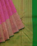 Pink and Green Pure Silk Saree