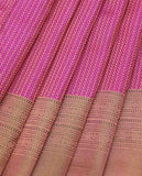 Pink and Green Pure Silk Saree