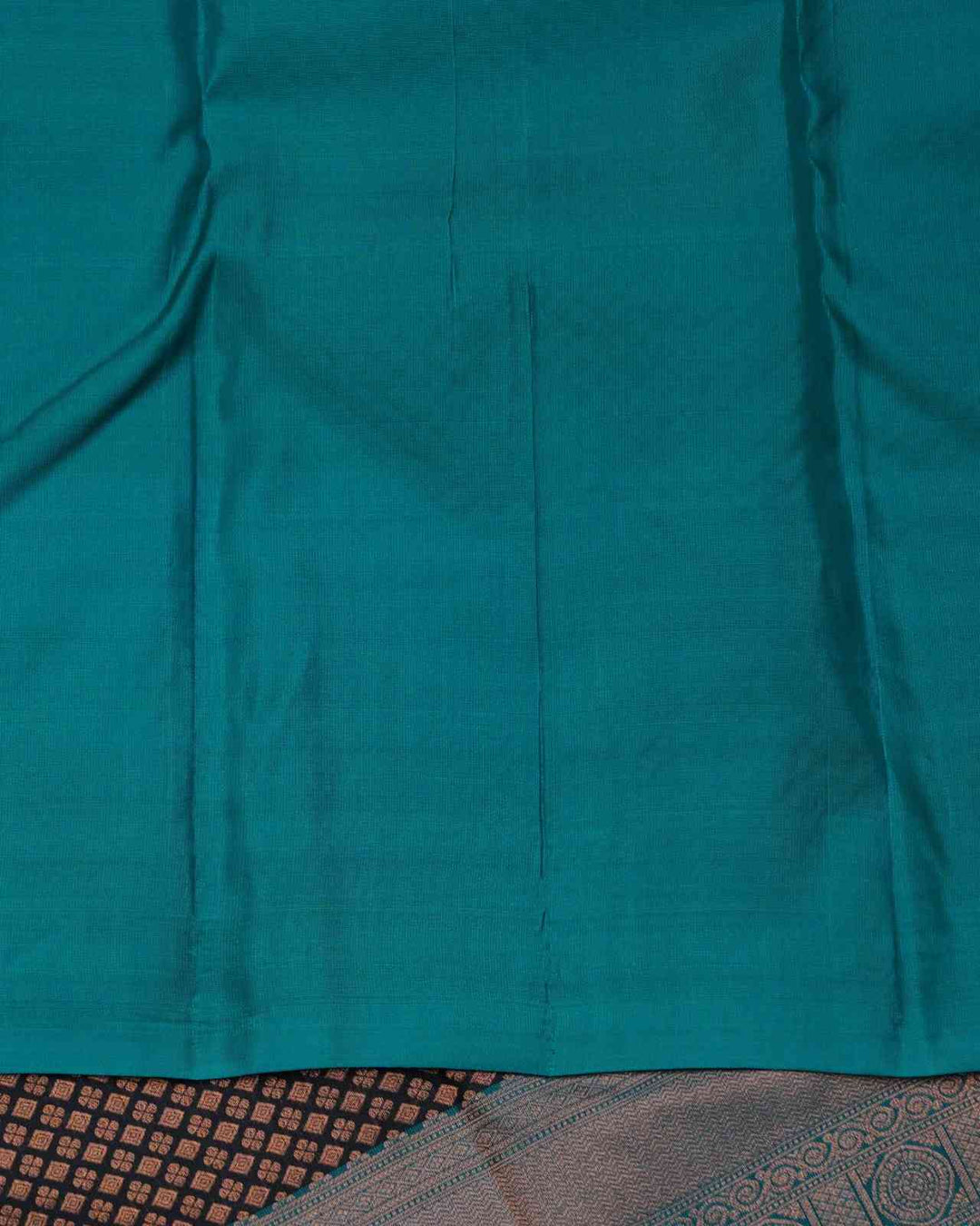 Black and blue pure silk saree