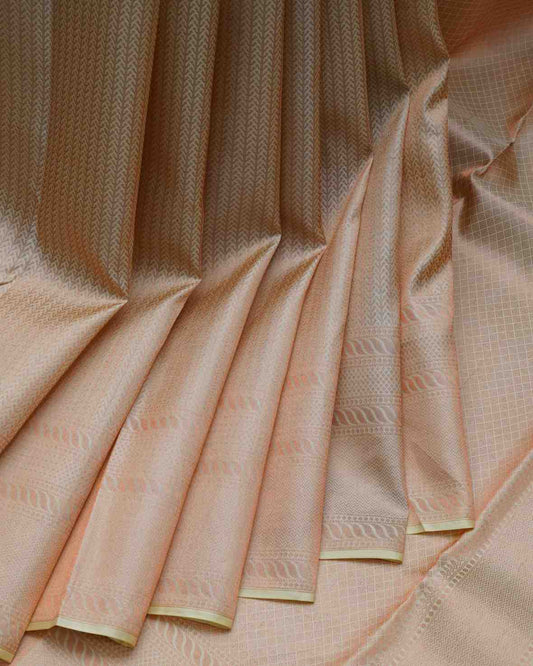 Biscuit Kanjivaram silk saree