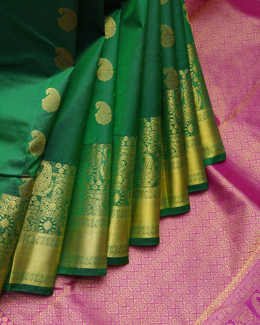 Dark Green Pattu Saree