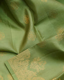 Sage Green Borderless Silk Saree