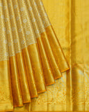 Gold pure silk saree