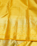 Gold pure silk saree