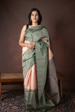 Beige Kanchi Silk Saree