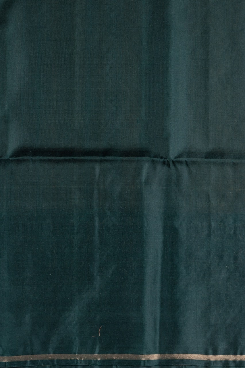 Beige and green soft silk saree