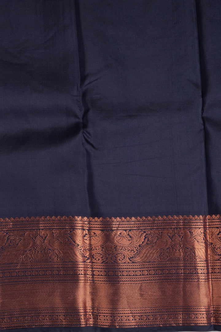 Turquoise pure silk saree