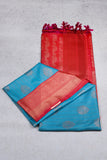 Anandha Blue Brocade Semi Soft Silk Saree