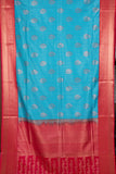 Anandha Blue Brocade Semi Soft Silk Saree