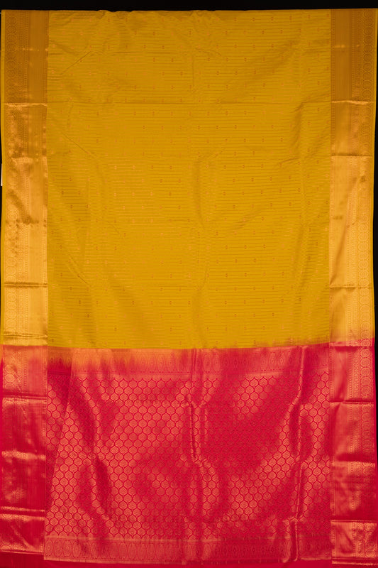 Yellow Designer Semi Silk Saree