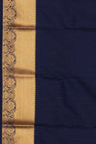 Red and blue semi silk saree