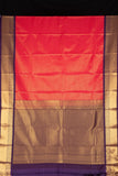 Red purple semi silk saree