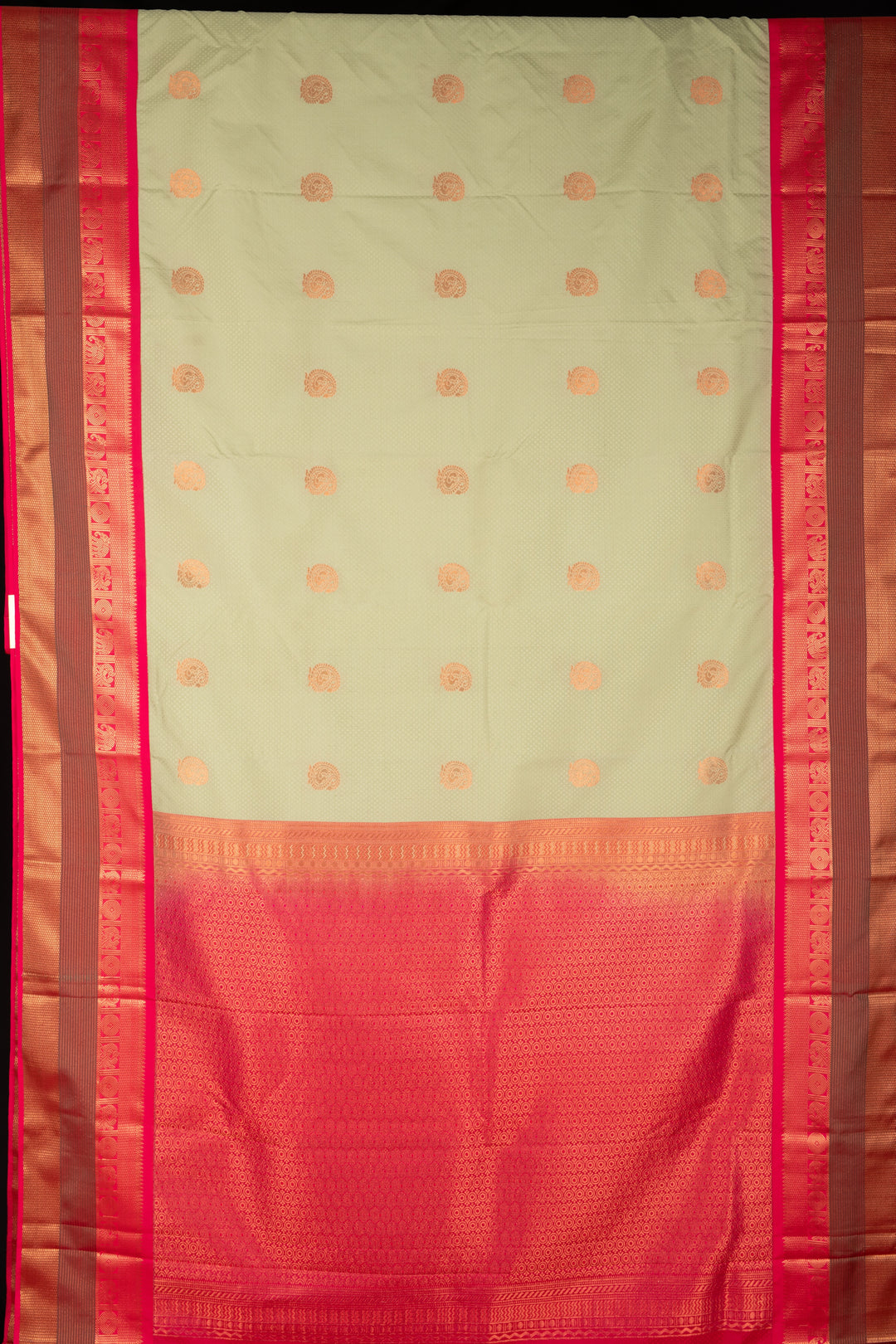 Pastel Pista Green Semi Silk Saree