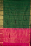 Bottle Green And Pink Combination Saree