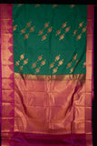Jamun purple and green designer semi silk saree