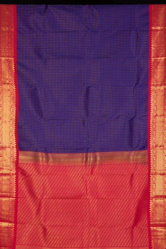 Ms blue semi silk saree