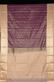 Purple thousand butta semi soft silk saree