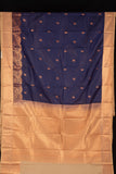 Blue designer semi soft silk saree