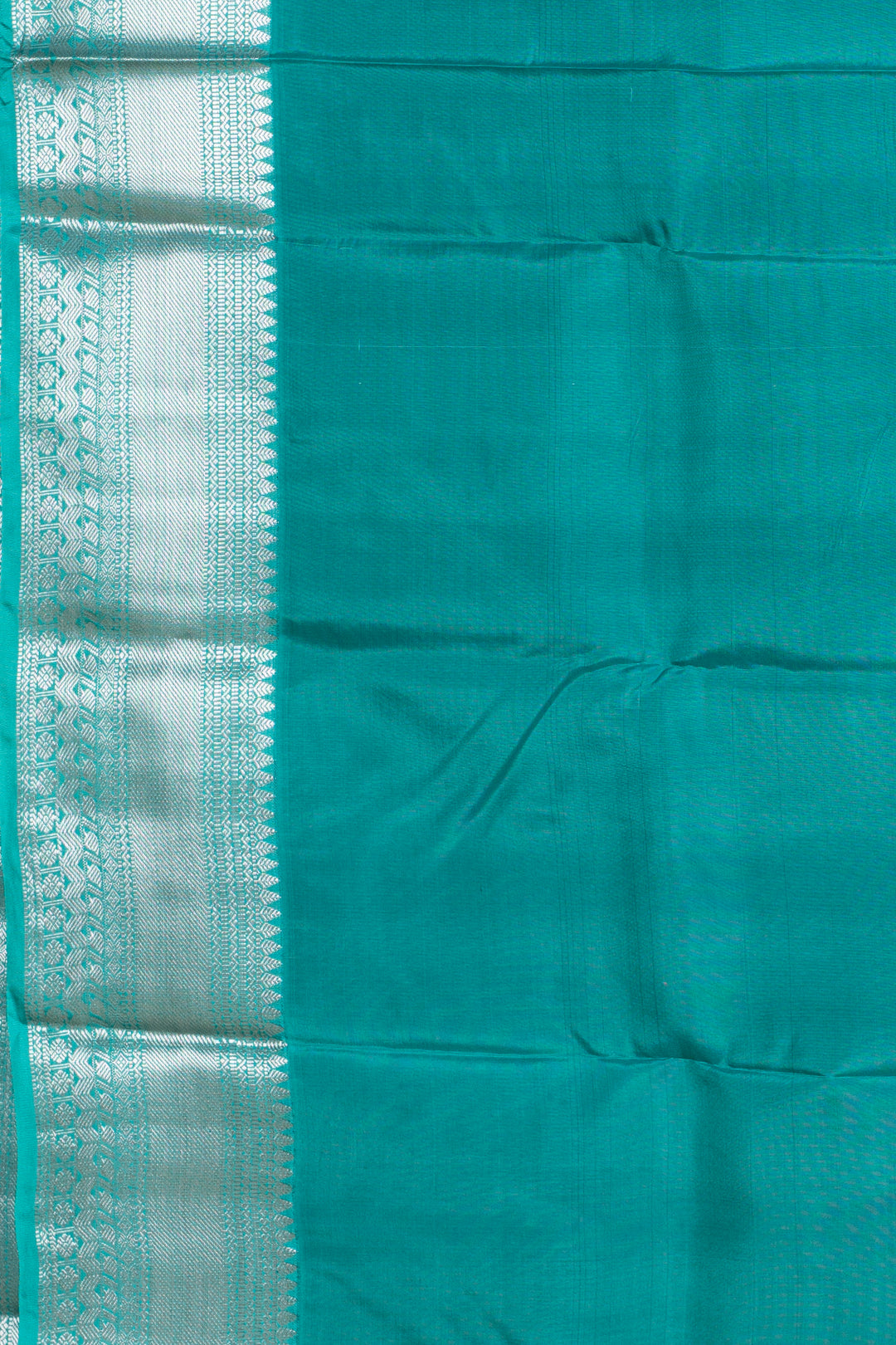 Blue and silver pure touch silk saree