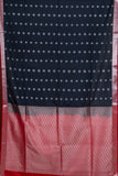 Black And Red Semi Soft Silk Saree