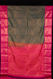 Dual tone green and pink semi silk saree