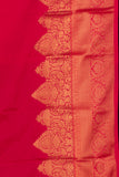 Peacock green bridal semi silk saree