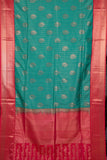 Aqua Green Brocade Silk Saree