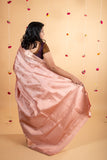 Champagne pure silk saree