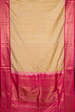 Offwhite Pink Brocade Silk Saree