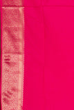 Offwhite Pink Brocade Silk Saree