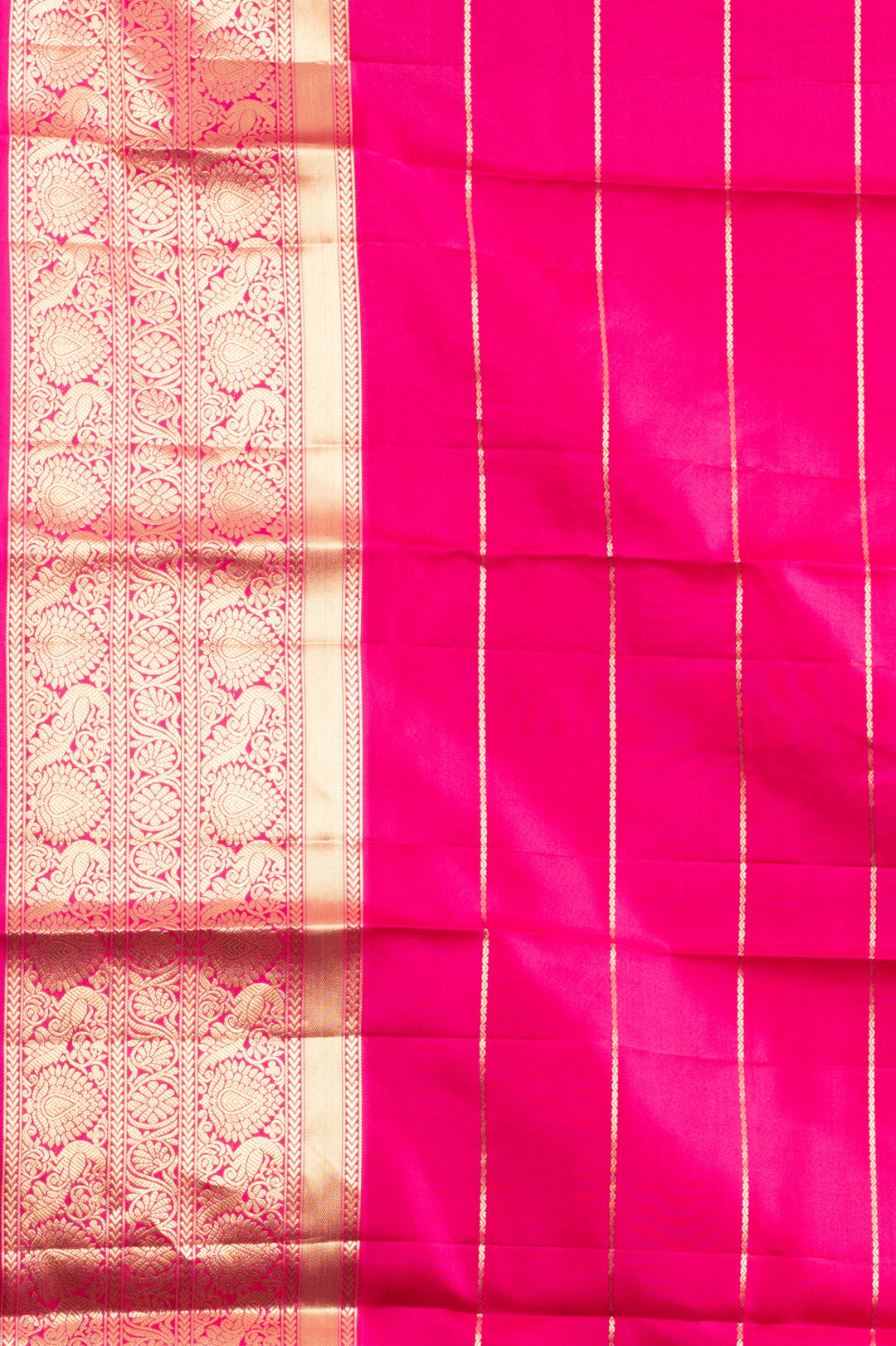 White and Pink Mukticolour pure silk saree
