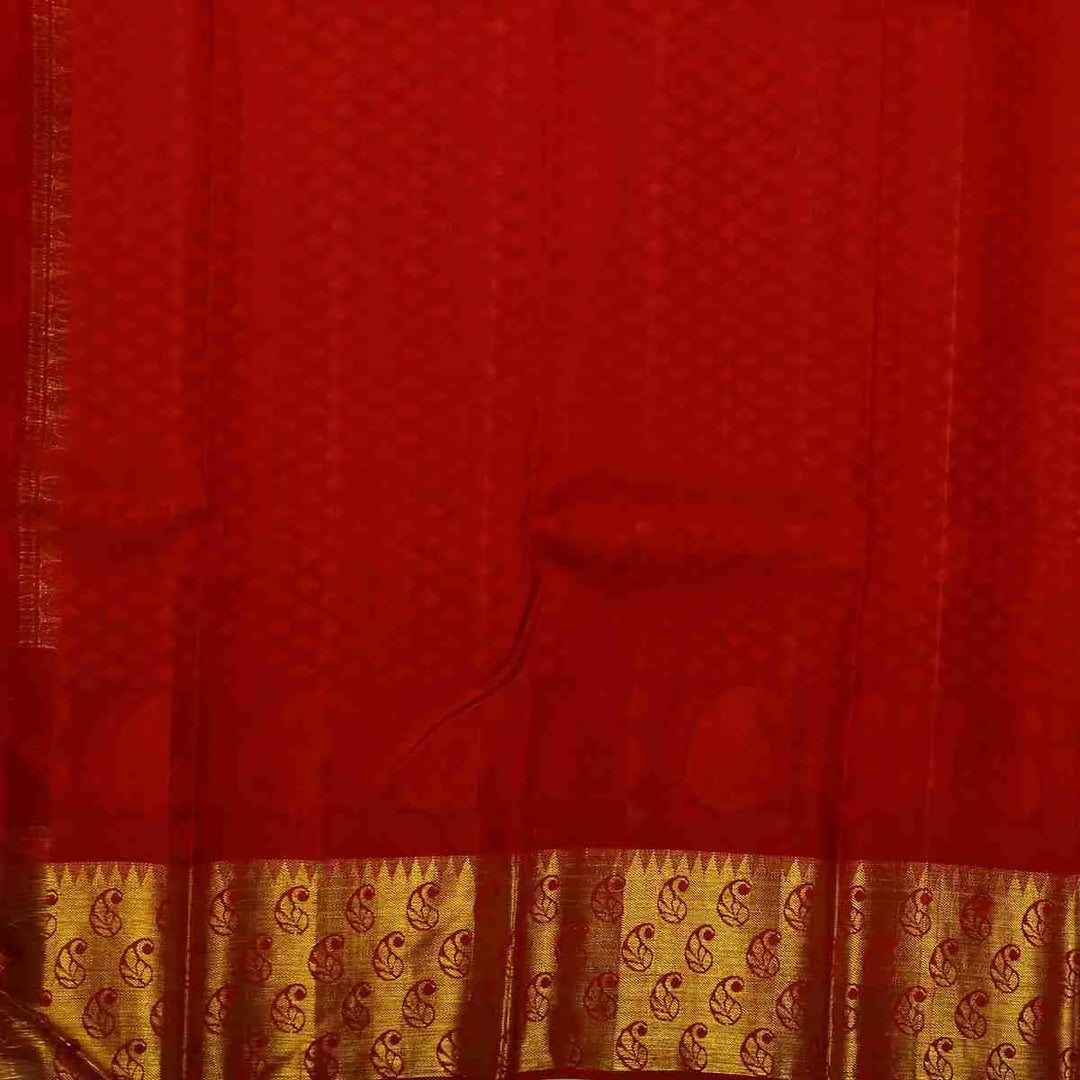 Rich Gold Saree with Mango Motifs