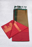 Red And Green Soft Silk Saree