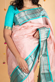 Blush  pure silk saree