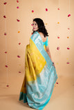 Sampanga green pure silk saree