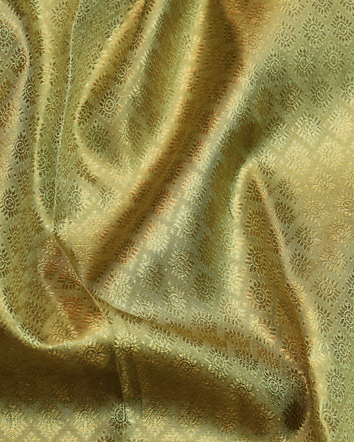 Pear green tissue Pure zari kanjivaram silk saree
