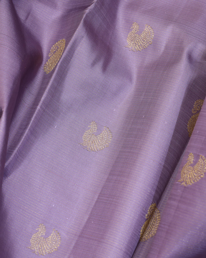 Lavender and Maroon vairaoosi pure zari silk saree