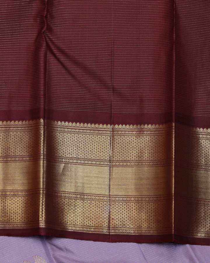 Lavender and Maroon vairaoosi pure zari silk saree
