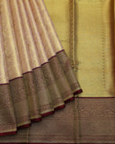 Pastel pink tissue kanjivaram silk saree