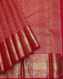 Hot pink Bridal silk saree