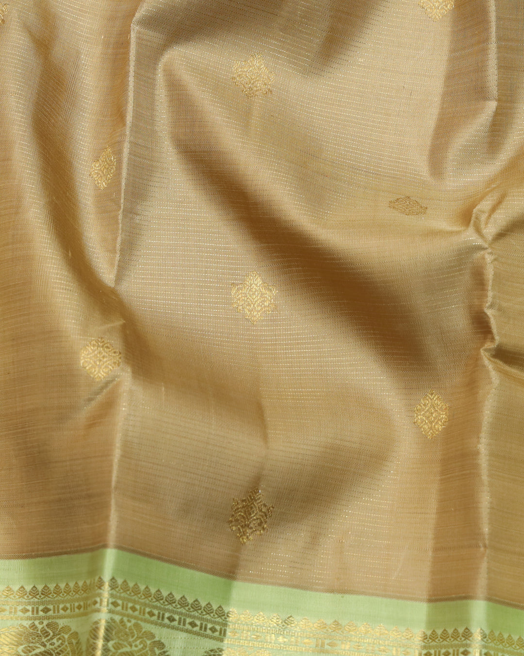 Oat Beige pure zari silk saree