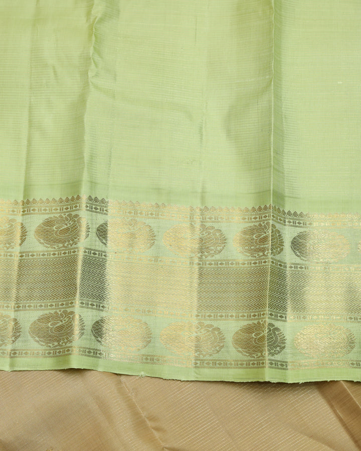 Oat Beige pure zari silk saree