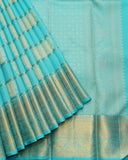 Kanchipuram Light Blue Silk Saree