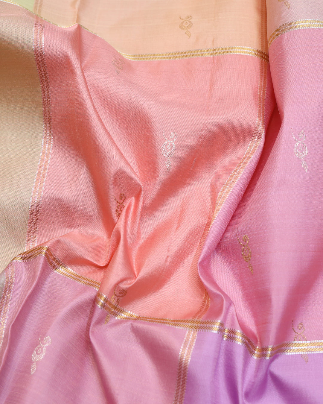 Multi colour pure zari silk saree