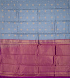 Grey Borderless Pure Touch Silk Saree