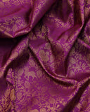 Purple and Cream pure zari silk saree