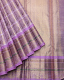 Lavender tissue pure zari silk saree