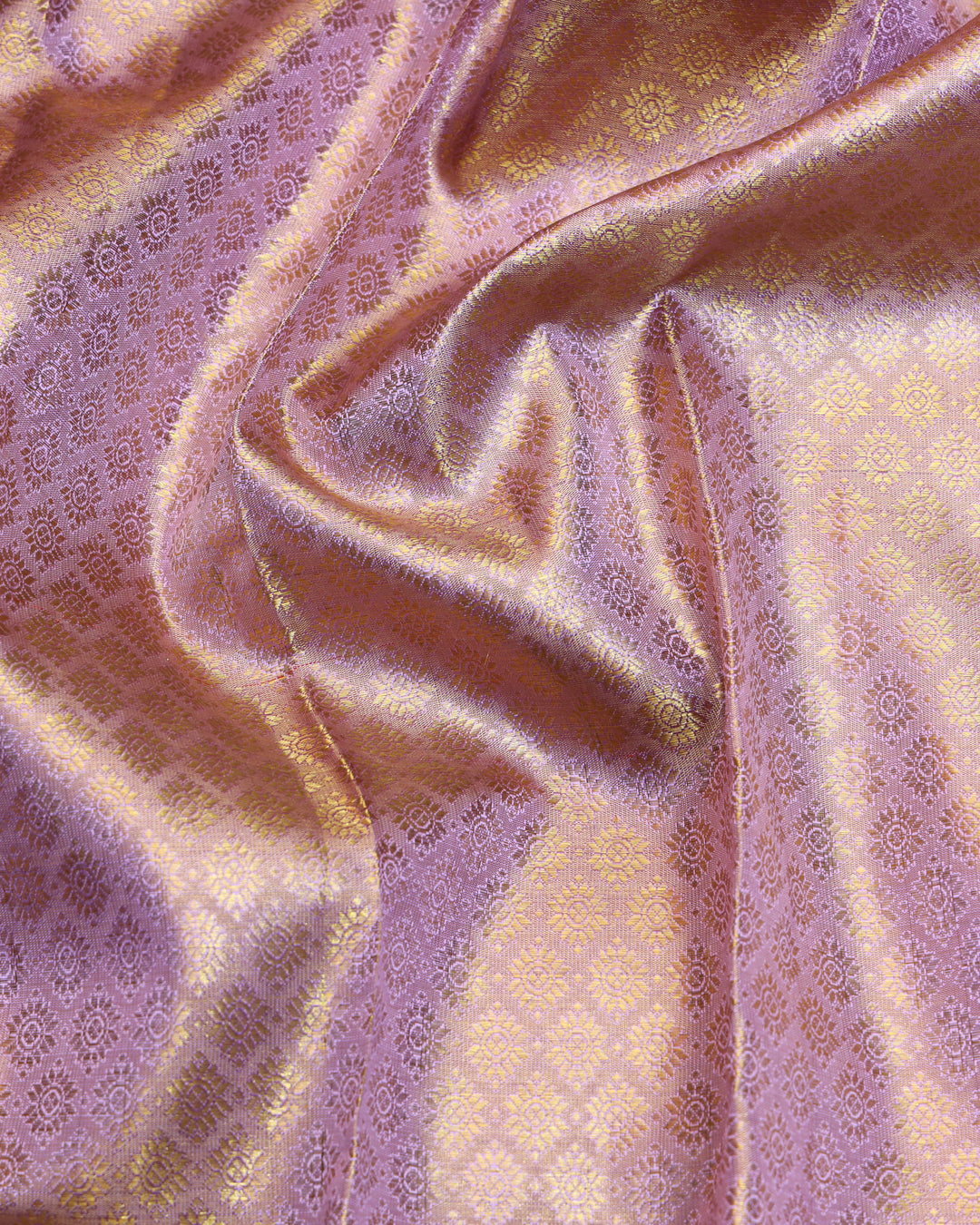 Lavender pure zari silk saree