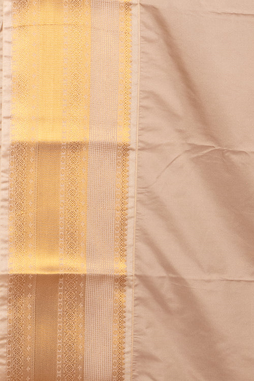 Blue and cream semi silk saree