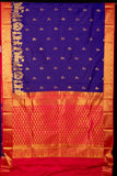 Blue vivaha semi silk saree